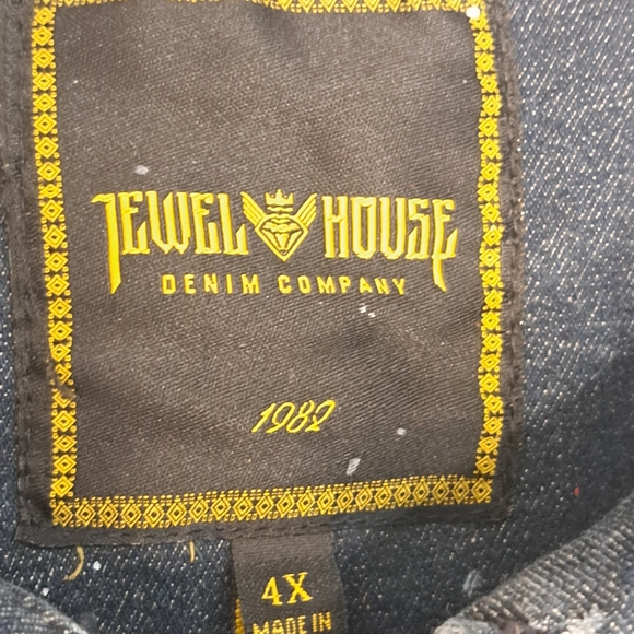 Jewel House Frosted Denim Jean Jacket 4X Paint Splatter Brand New With Tags - Picture 7 of 14